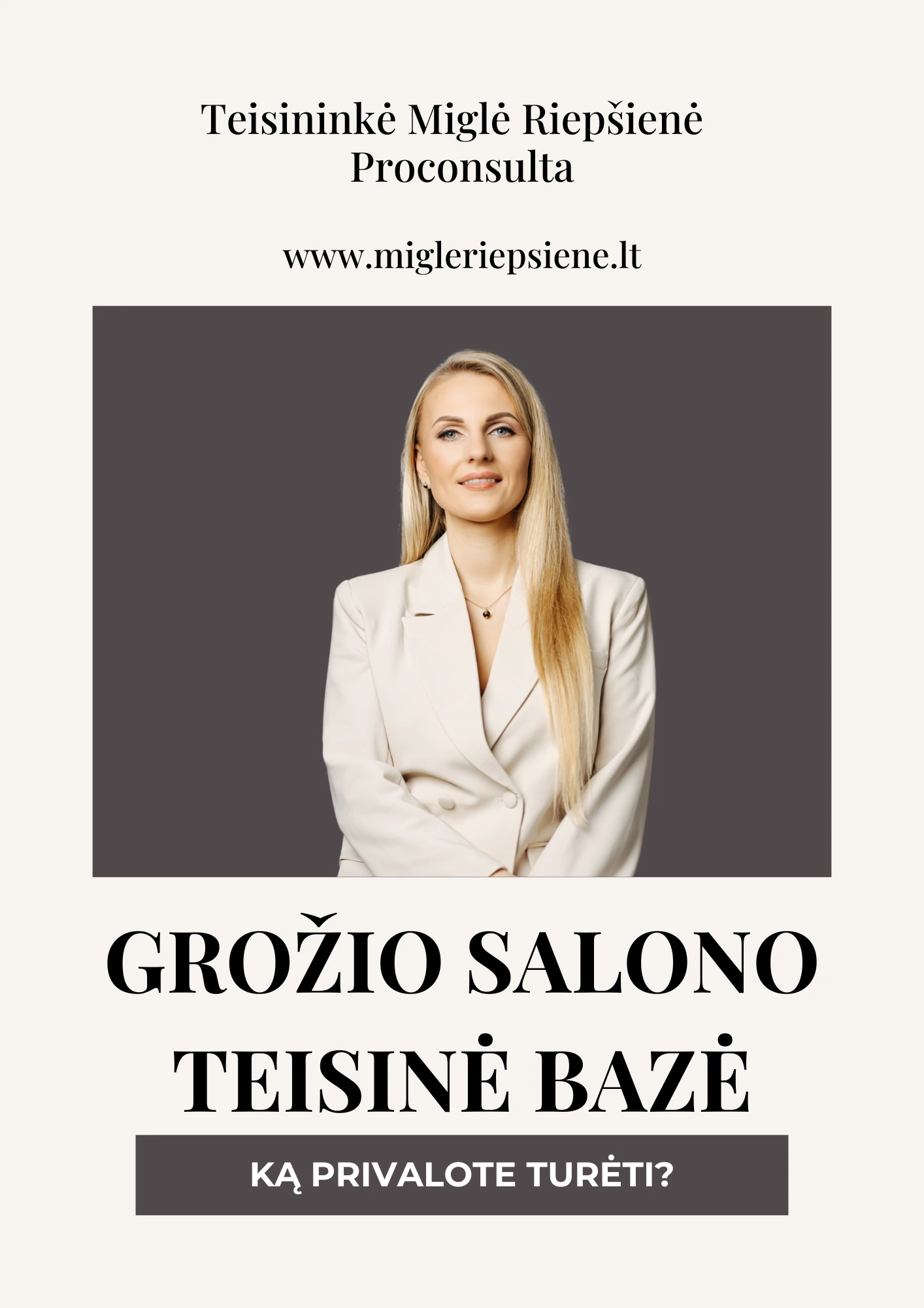 Grožio salono teisinė bazė ką privalote turėti